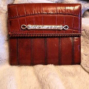 BRIGHTON leather wallet, brown.